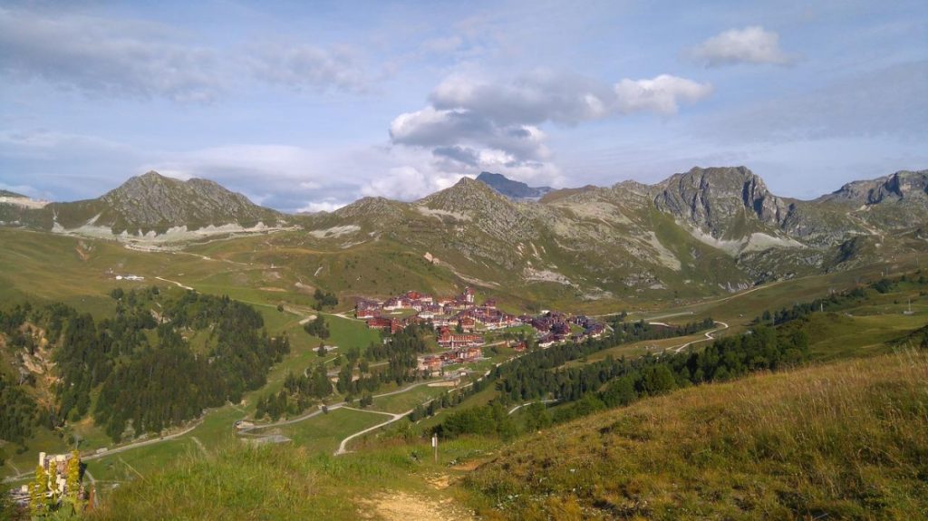 paysage de montane à la Plagne
